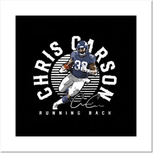 Chris Carson Seattle Emblem Posters and Art